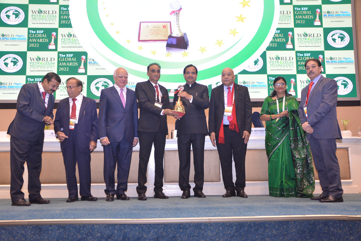 The Energy And Environment Foundation Global Oil Spill Management Award 2022 in Platinum Category presented to Oil and Natural Gas Corporation Limited - Corporate HSE for outstanding achievements in Oil Spill Management Sector